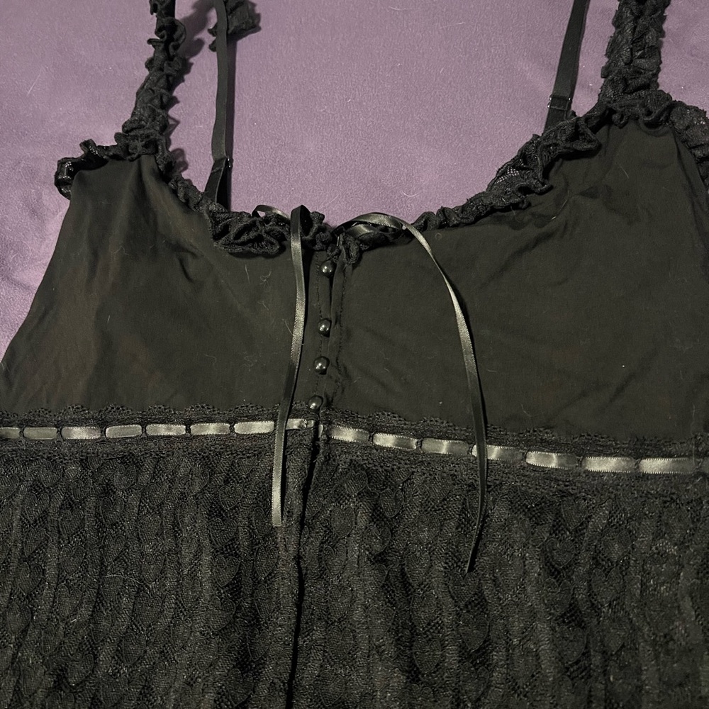 FOXBLOOD Black Lace babydoll dress - Picture 2 of 6